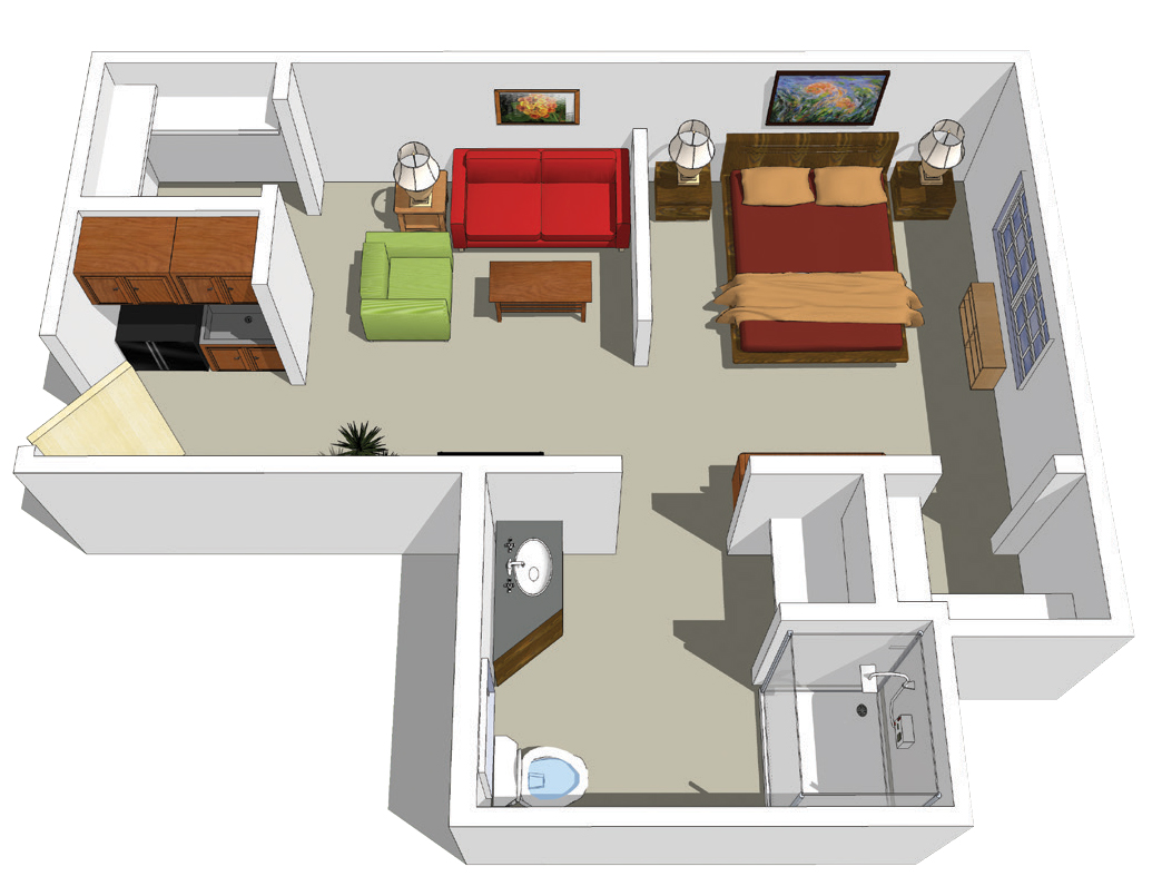 Oak floor plan