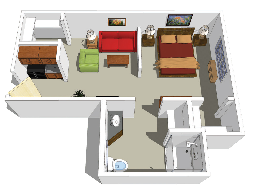 Oak floor plan